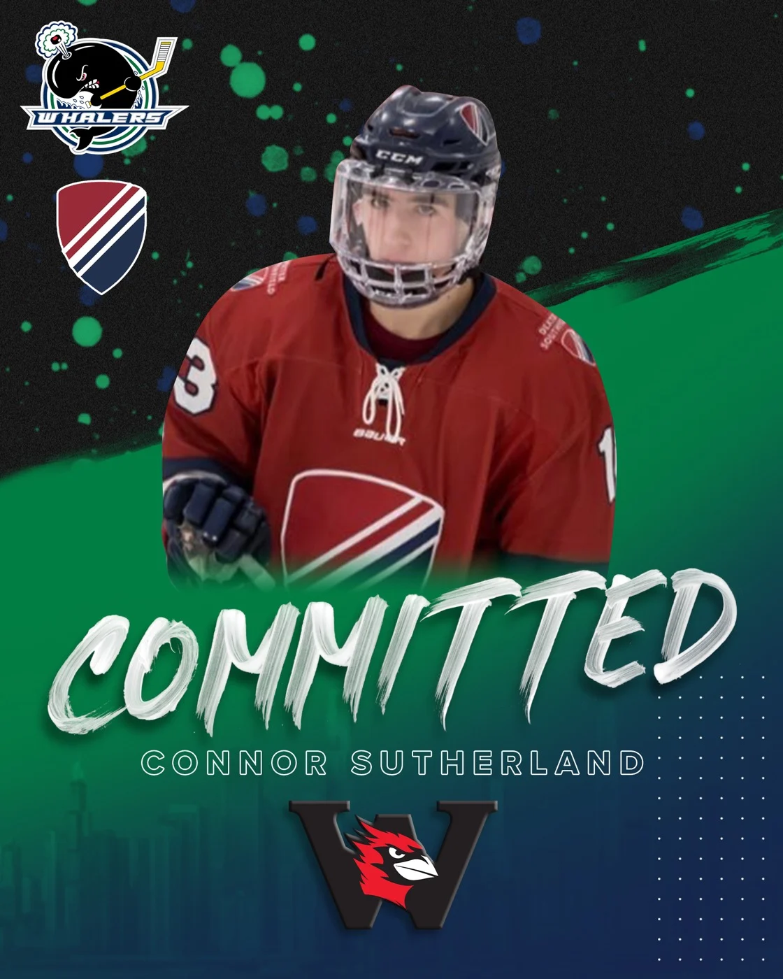 Connor Sutherland commitment, Cape Cod Whalers